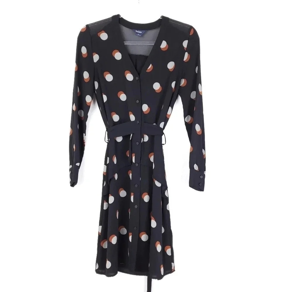 Sabié Sheer Panel Peplum Shirt Dress
